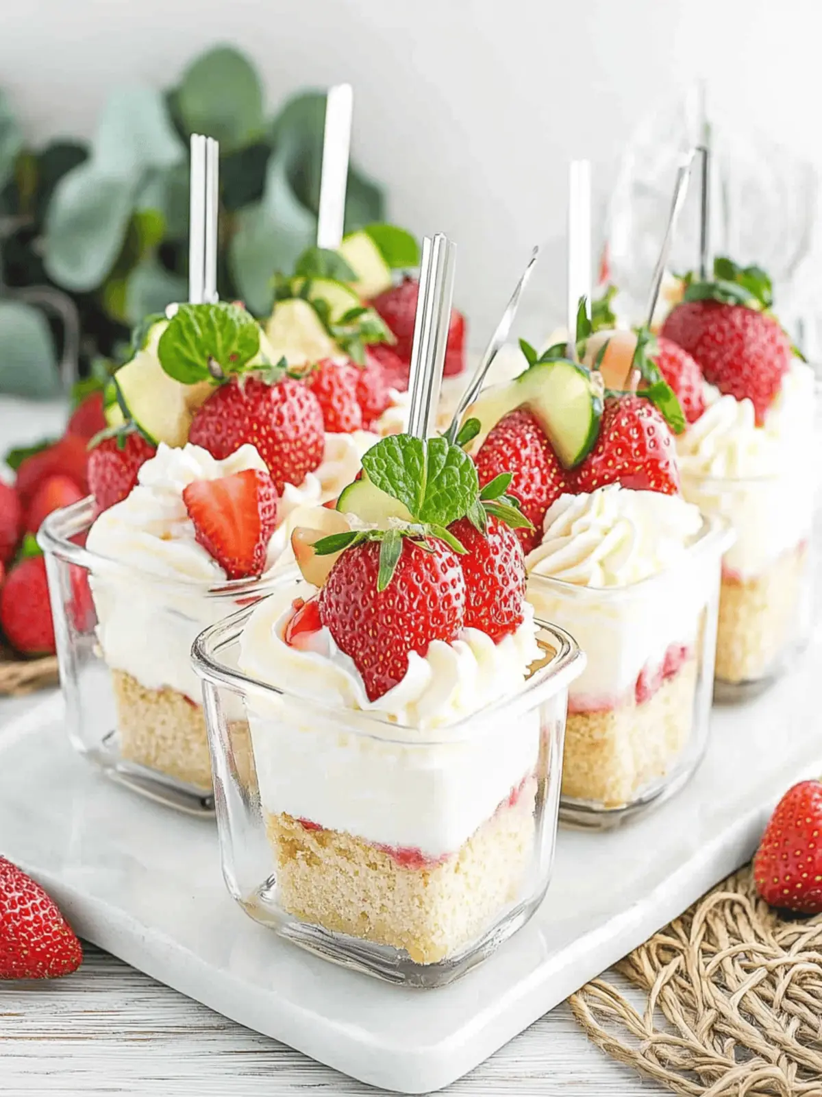No-Bake Strawberry Cheesecake Parfaits (Party Friendly)