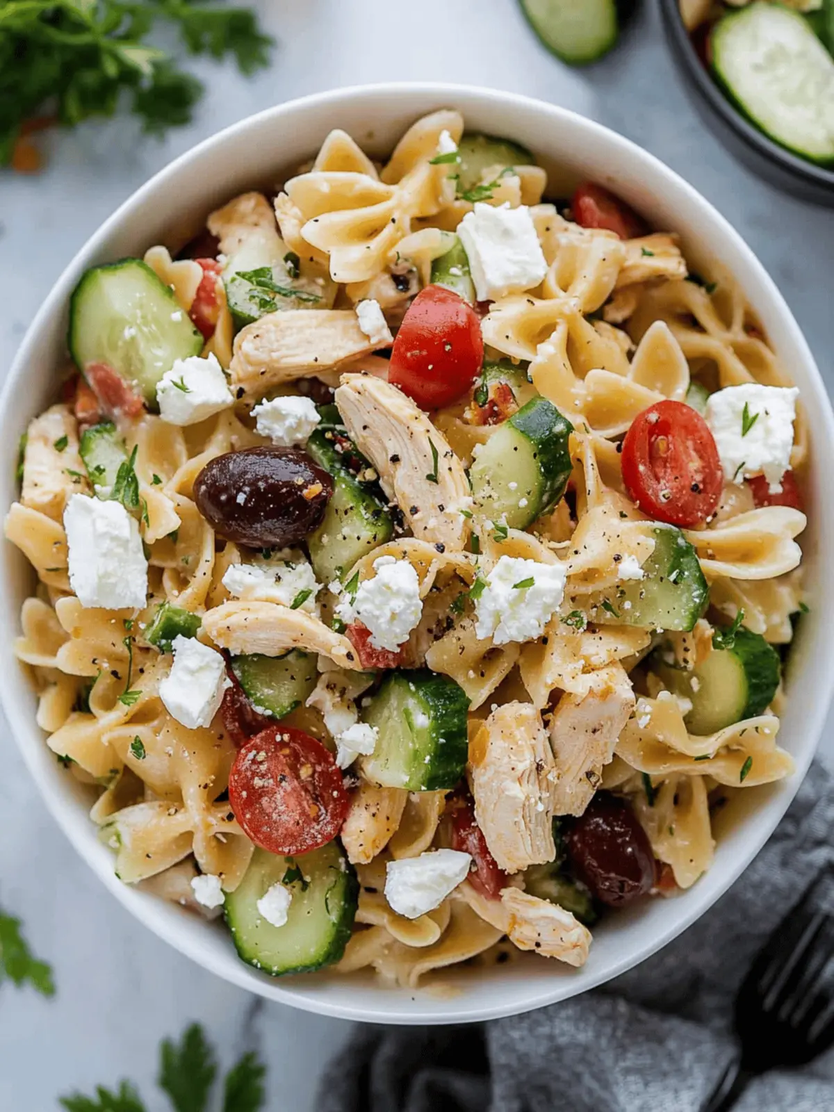 Easy Greek Chicken Pasta Salad for a Fresh Summer Feast