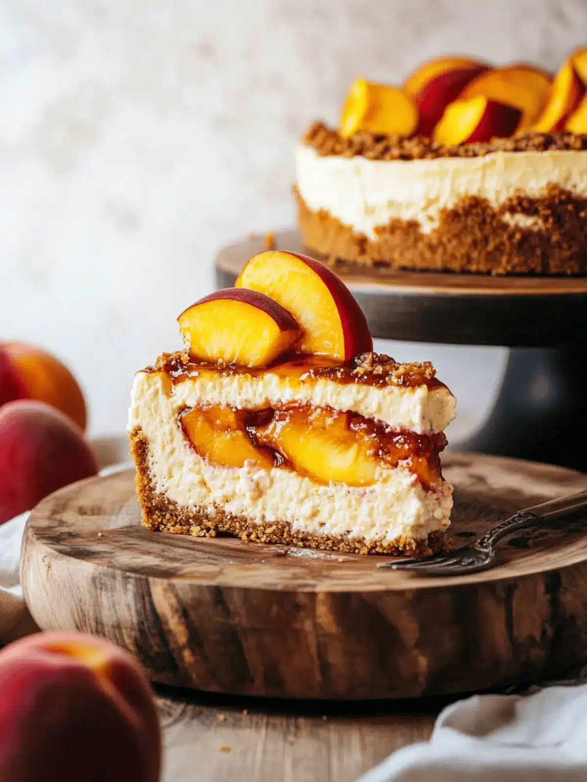 Peach Cobbler Cheesecake