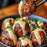 Korean BBQ Meatballs with Spicy Mayo Dip