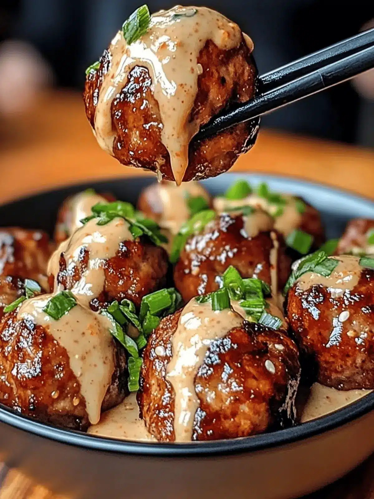Korean BBQ Meatballs with Spicy Mayo Dip