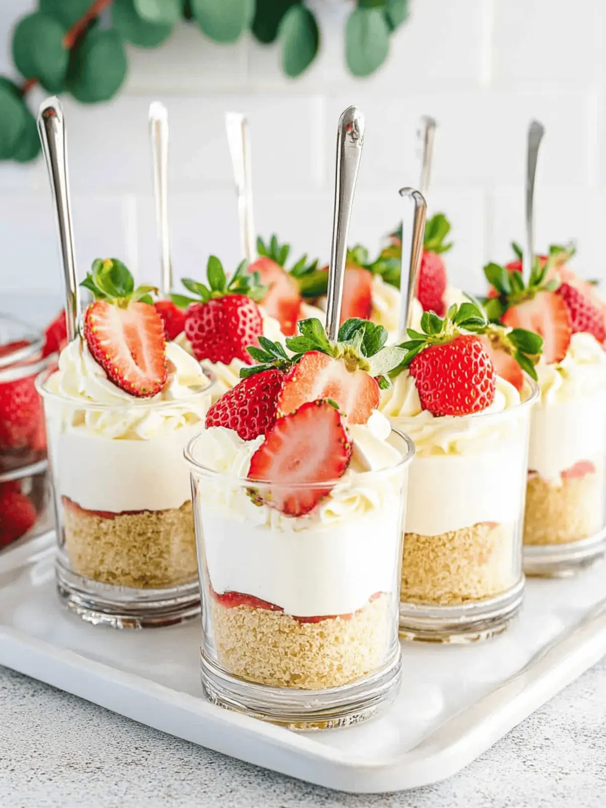 No-Bake Strawberry Cheesecake Parfaits (Party Friendly)