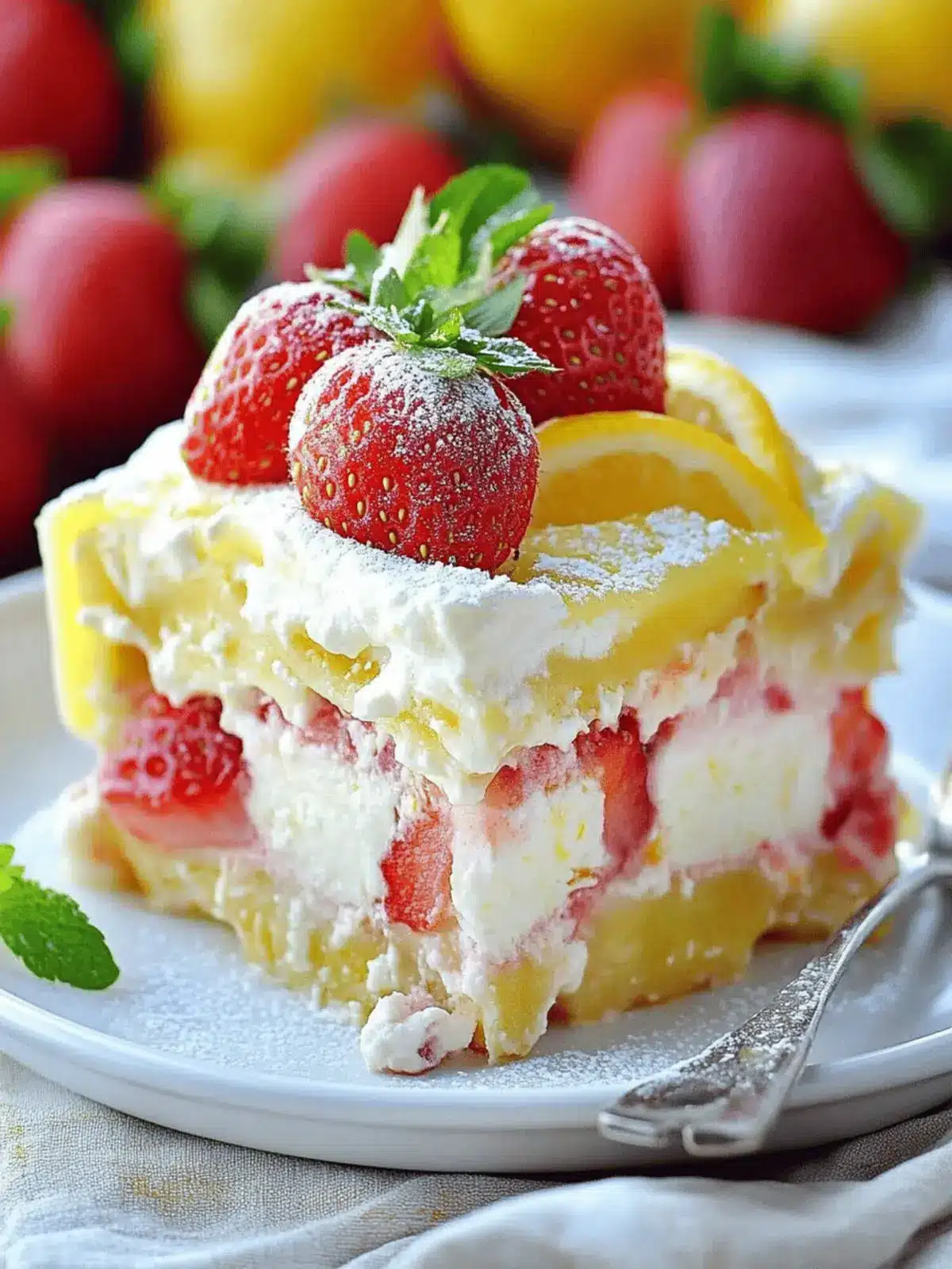 Strawberry Lemonade Lasagna