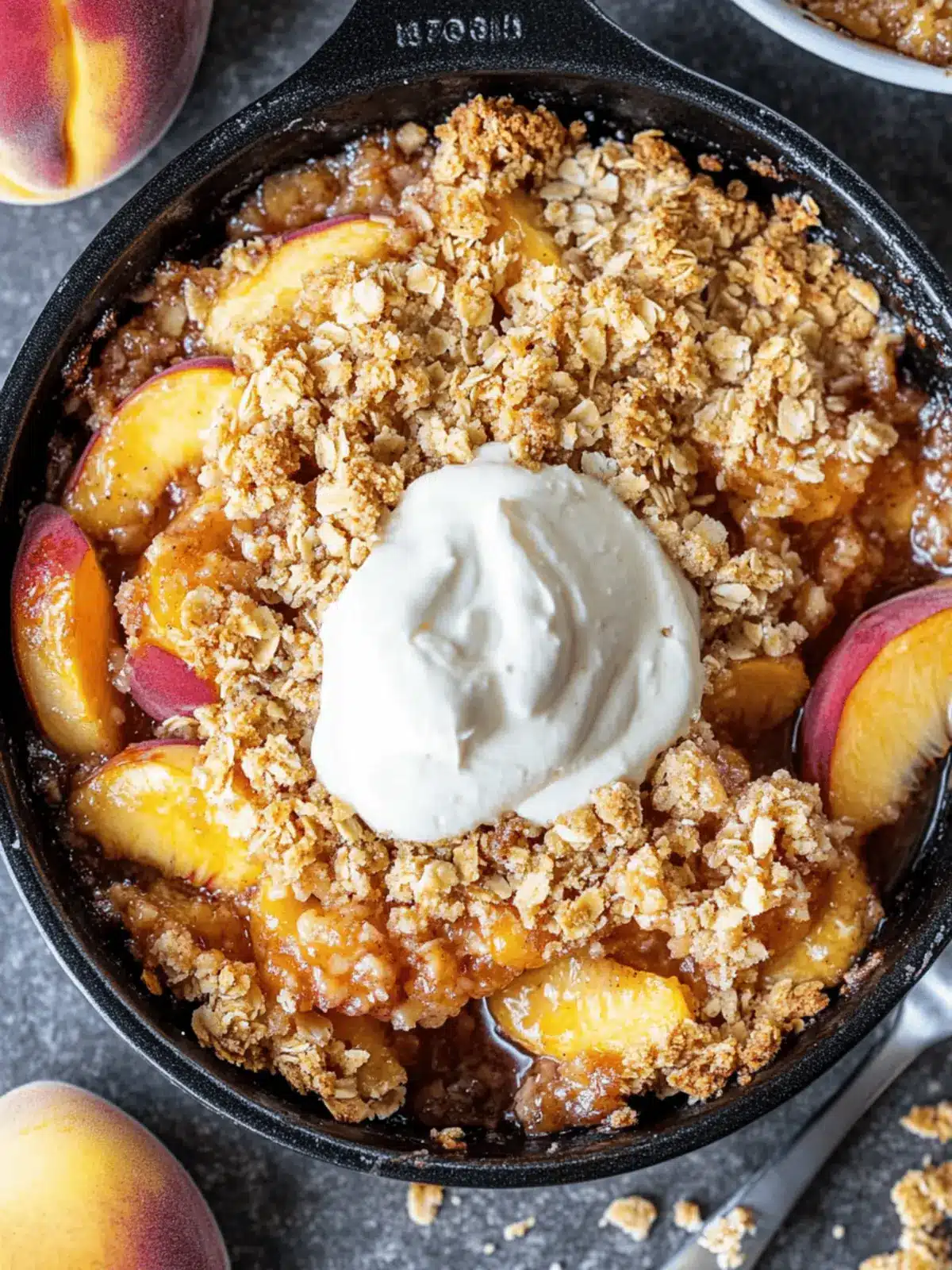 Easy Peach Crisp Recipe (Crispy & Juicy)