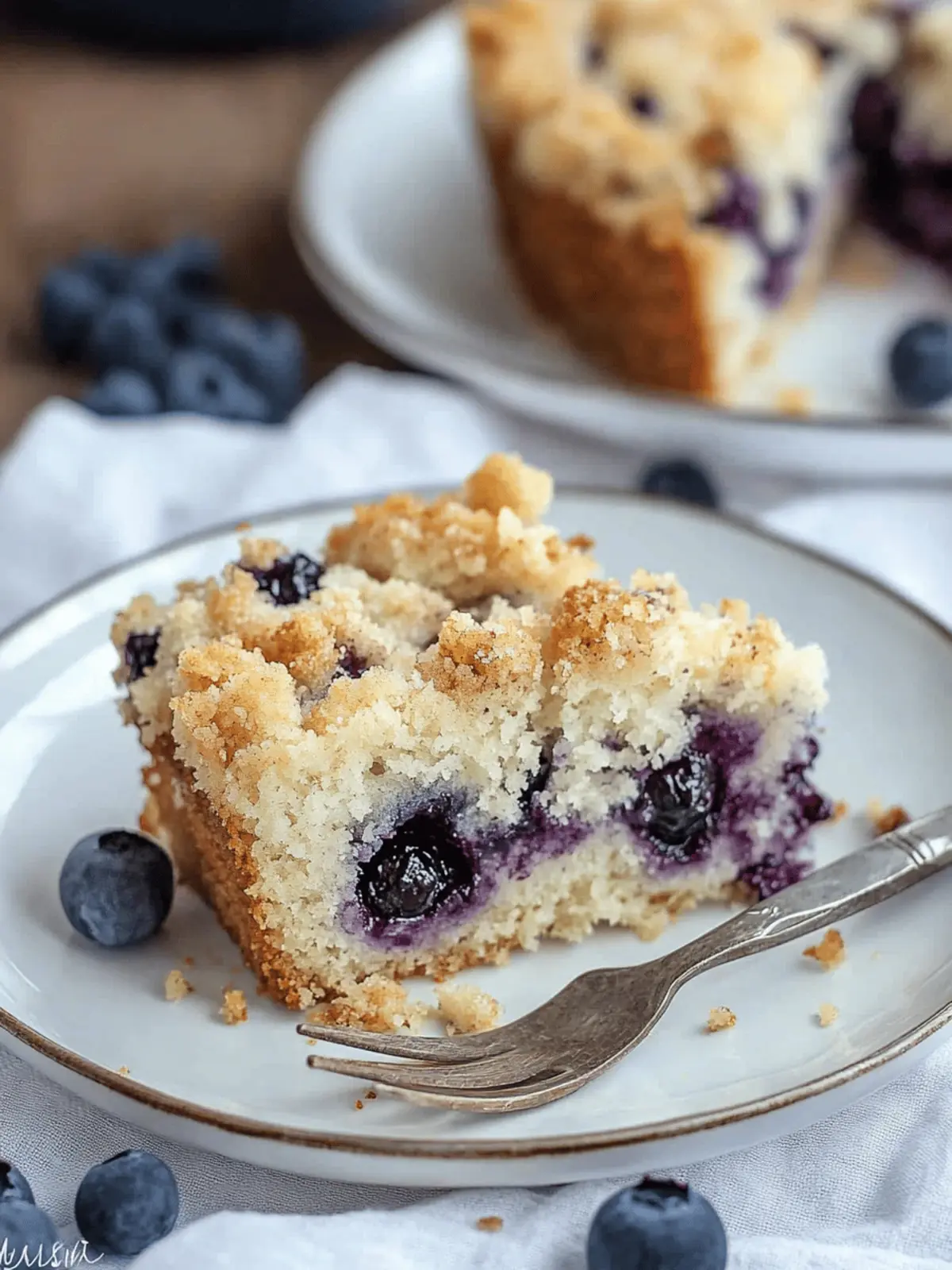 Irresistible Blueberry Crumb Cake with Cream Cheese Delight