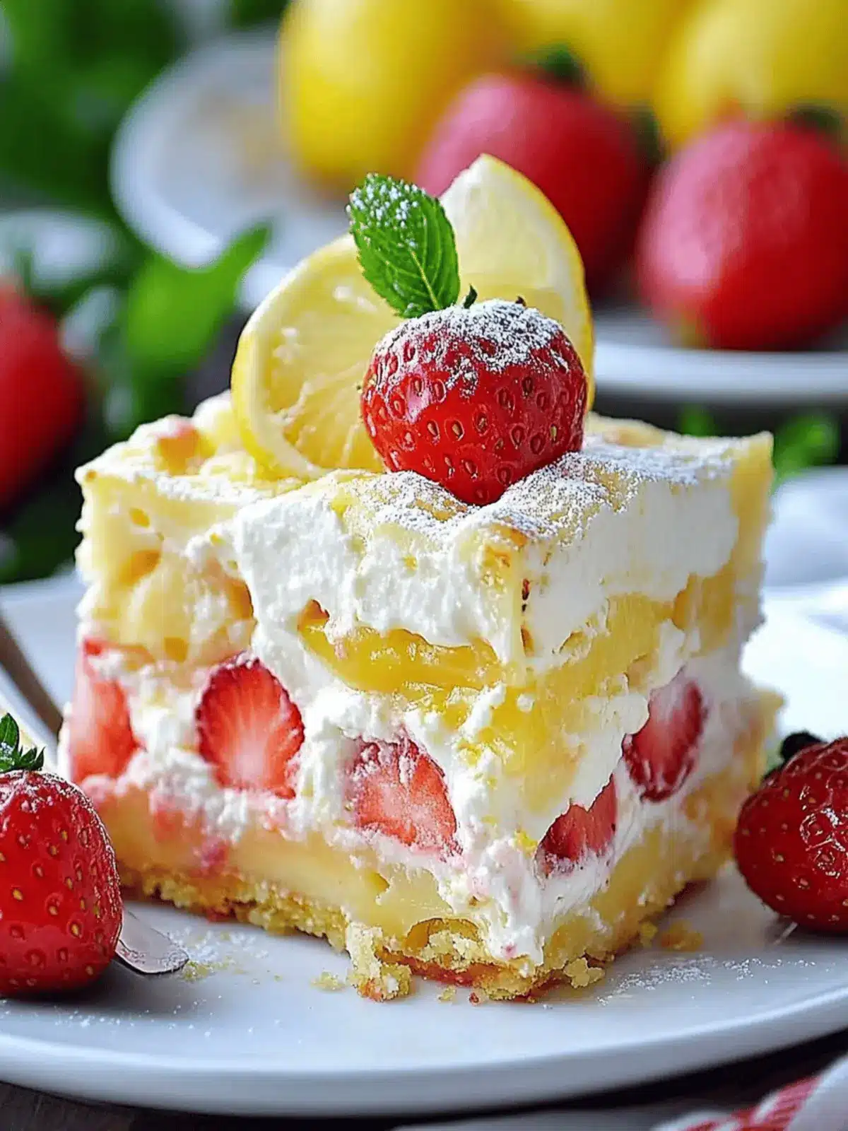 Strawberry Lemonade Lasagna
