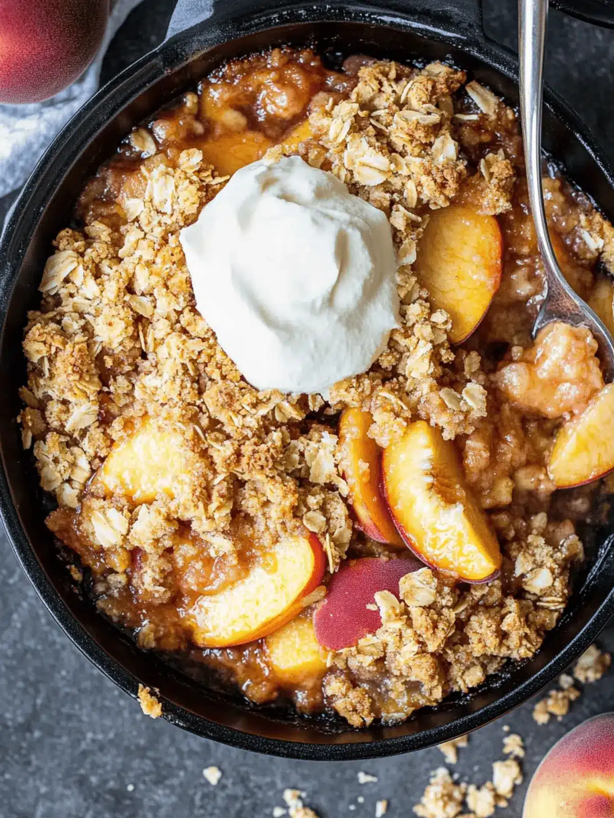 Easy Peach Crisp Recipe (Crispy & Juicy)