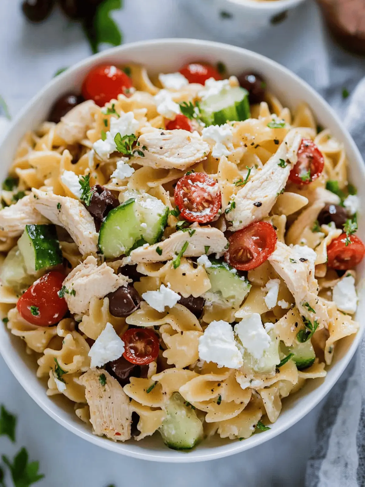 Easy Greek Chicken Pasta Salad for a Fresh Summer Feast