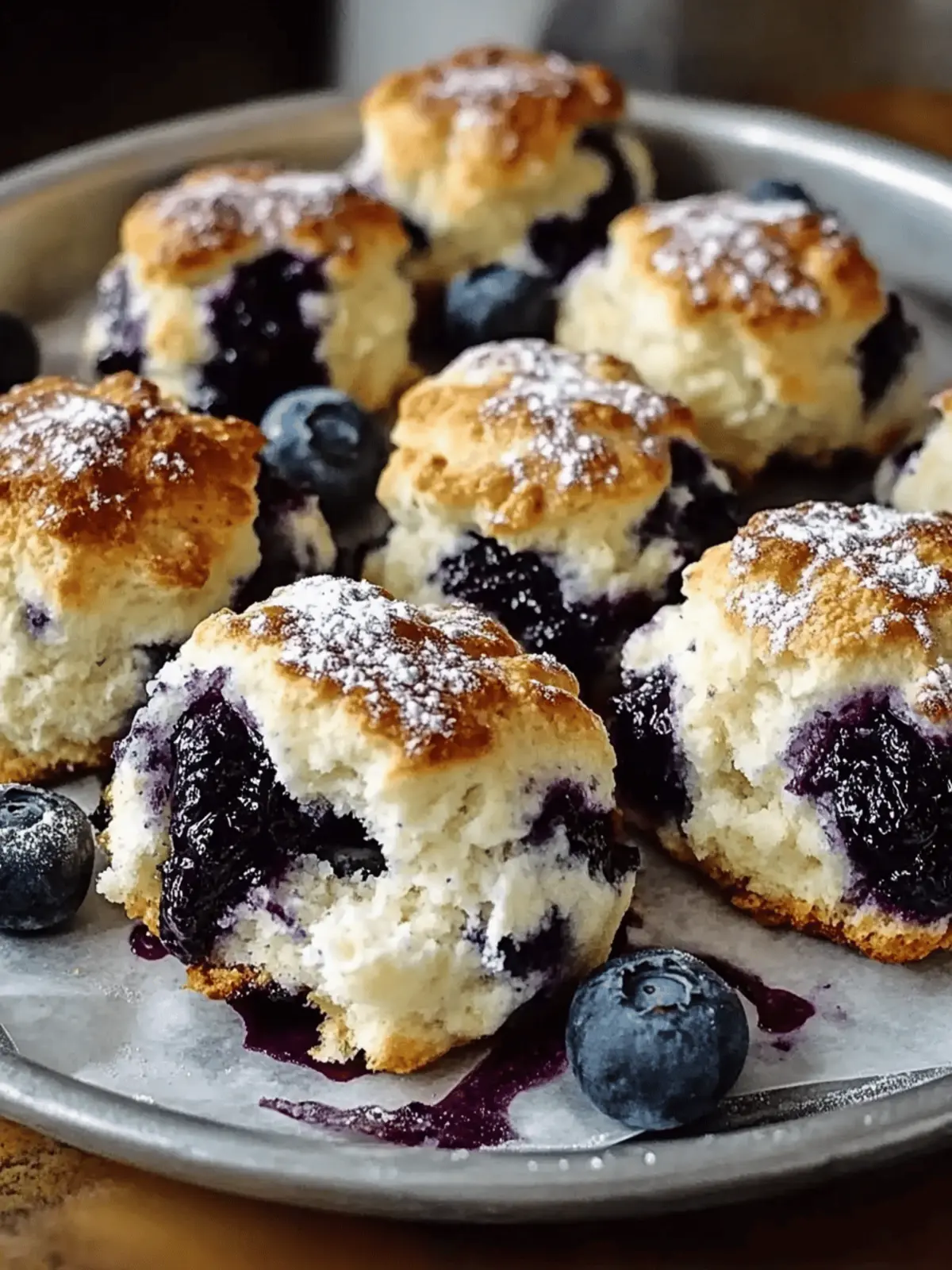 Mouthwatering Blueberry Biscuits with Lemon Glaze Delight