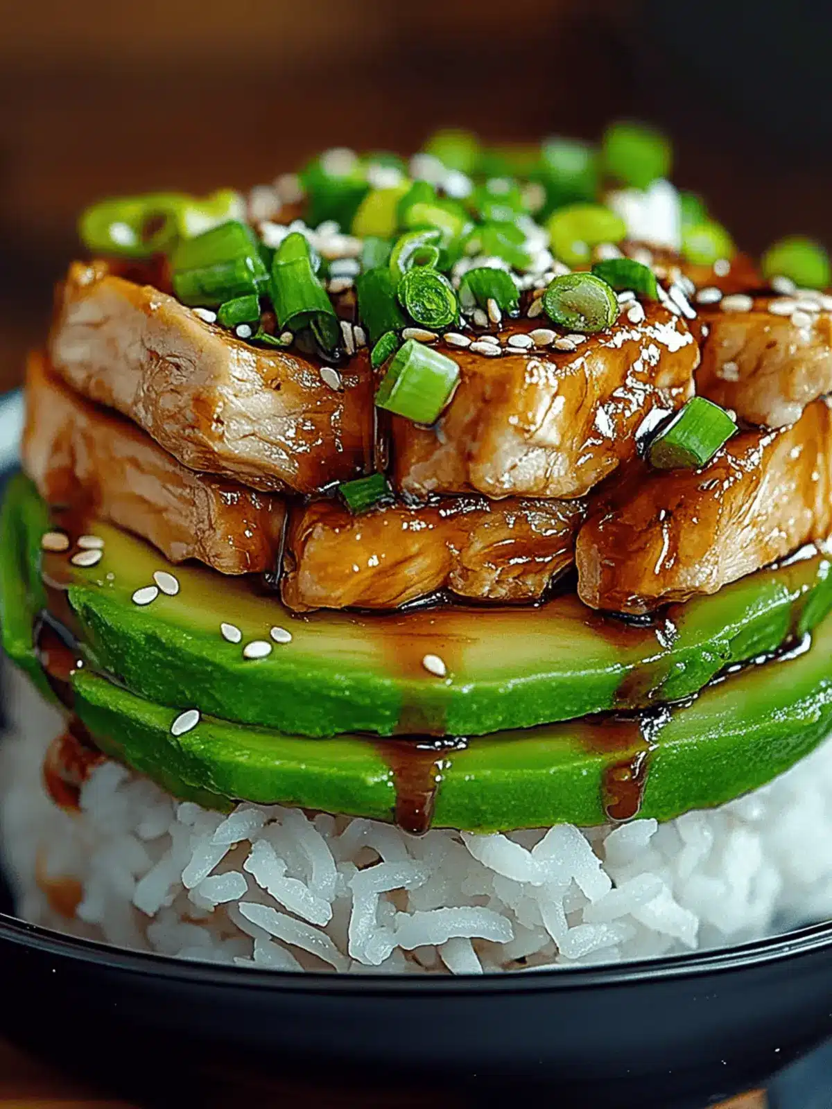 Teriyaki Chicken Avocado Rice