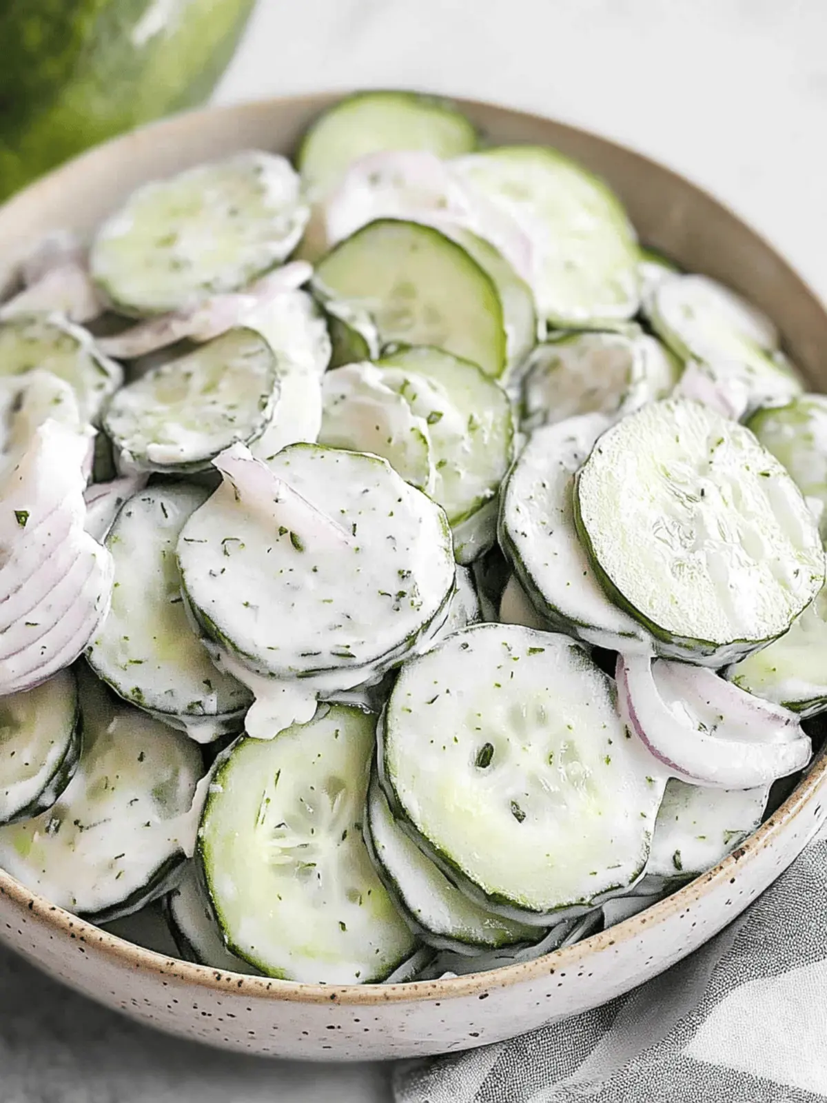 Creamy Cucumber Salad: Refreshing Taste of Summer Joy