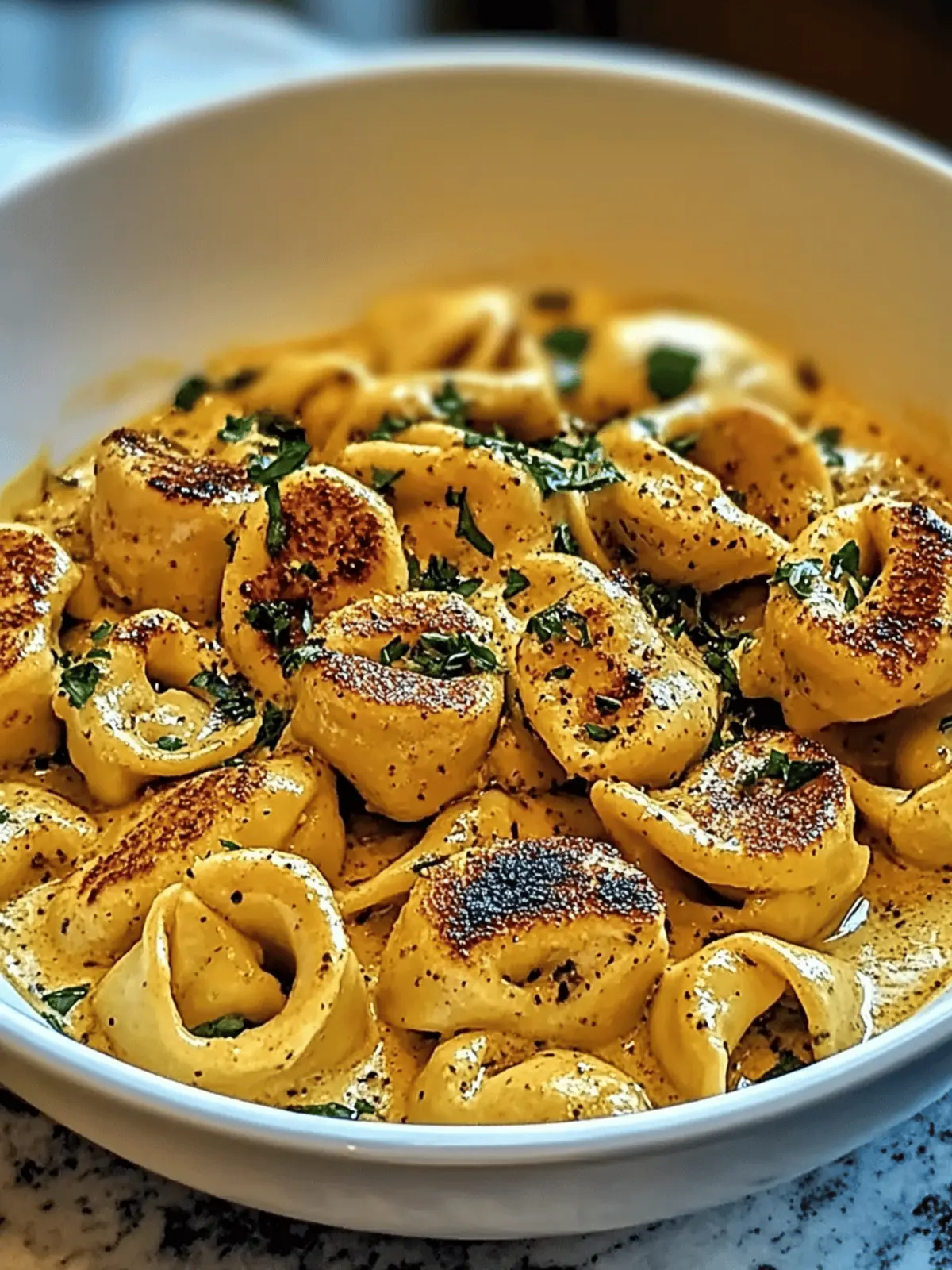 Delicious Cajun Chicken Tortellini with Garlic Sauce in 30 Minutes