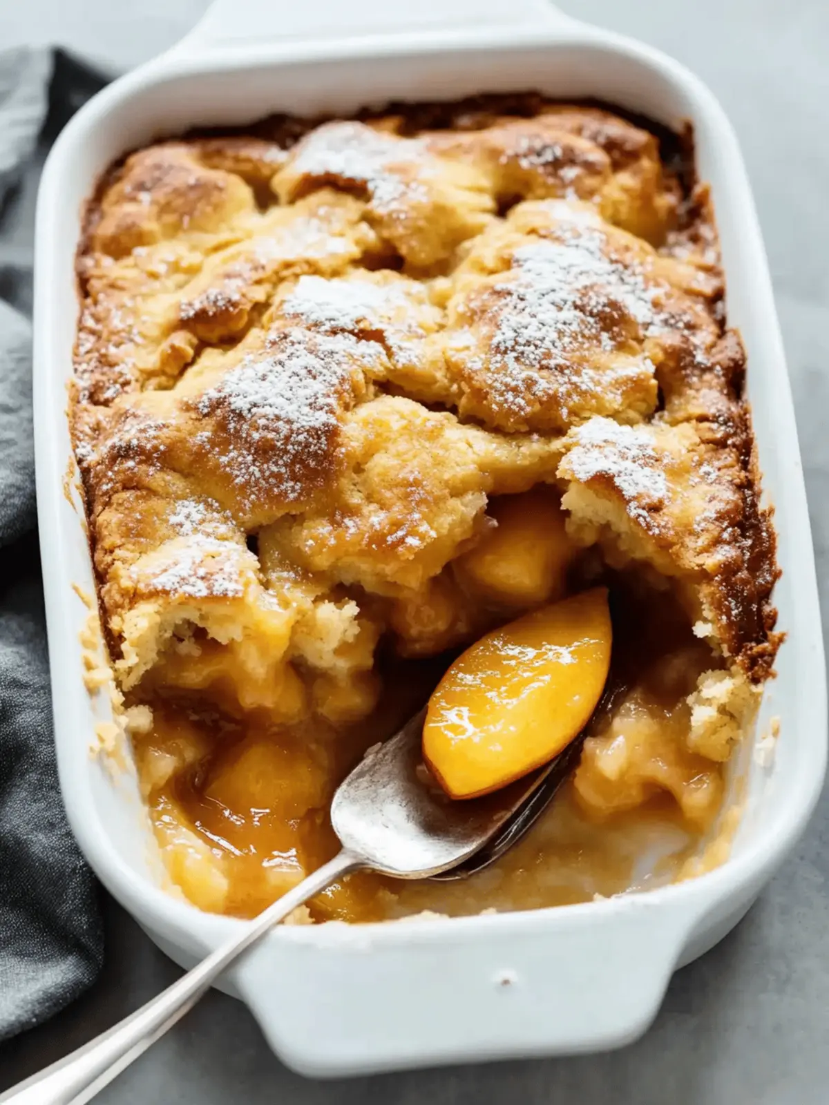 Peach Cobbler That’s Gooey Inside With A Crisp Sugary Crust