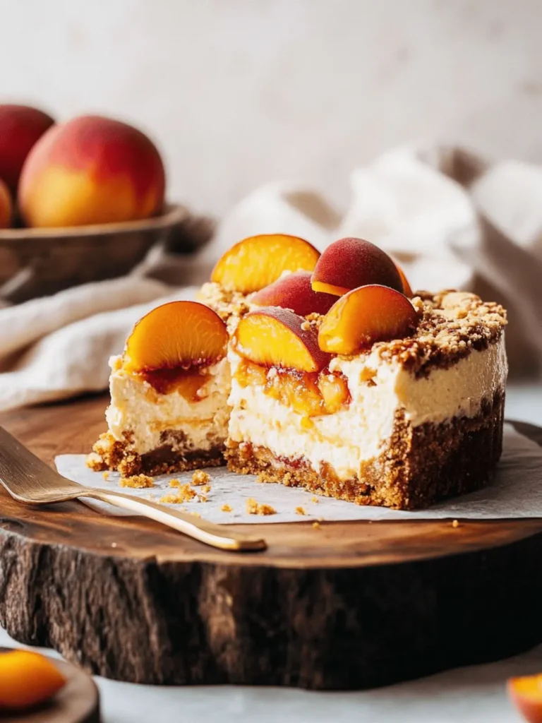 Peach Cobbler Cheesecake
