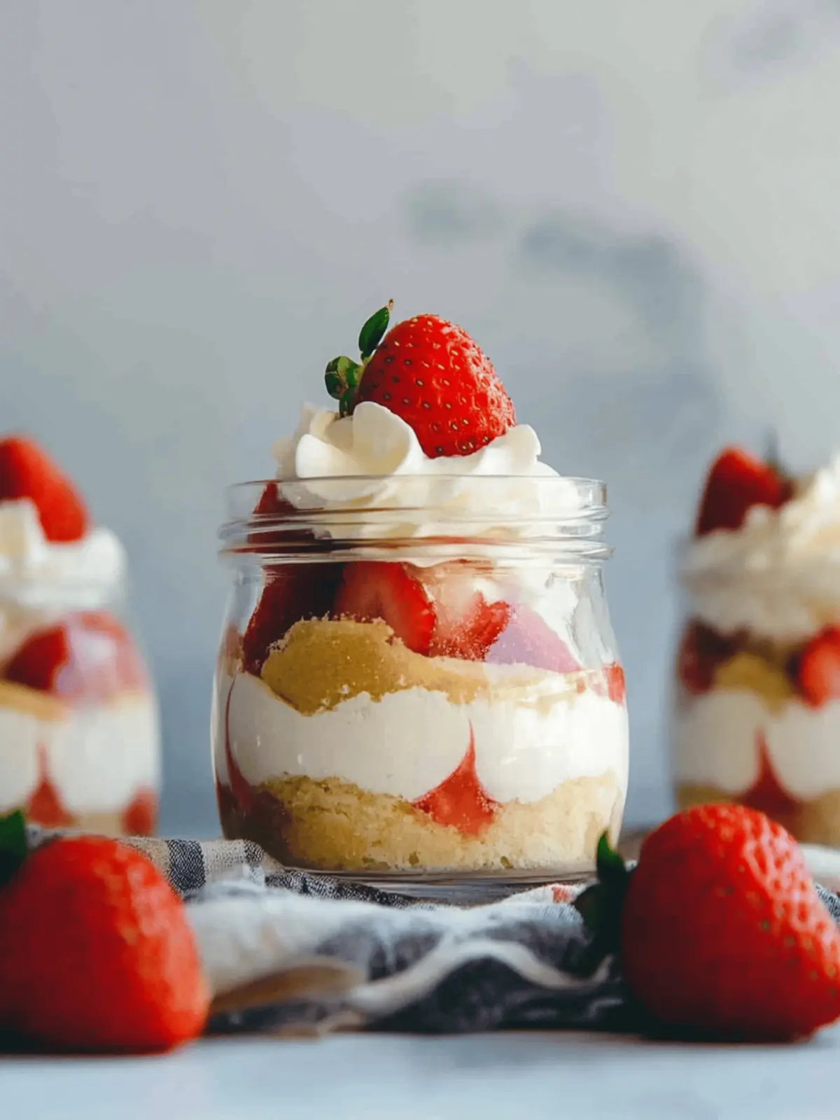 Easy Strawberry Shortcake Trifles