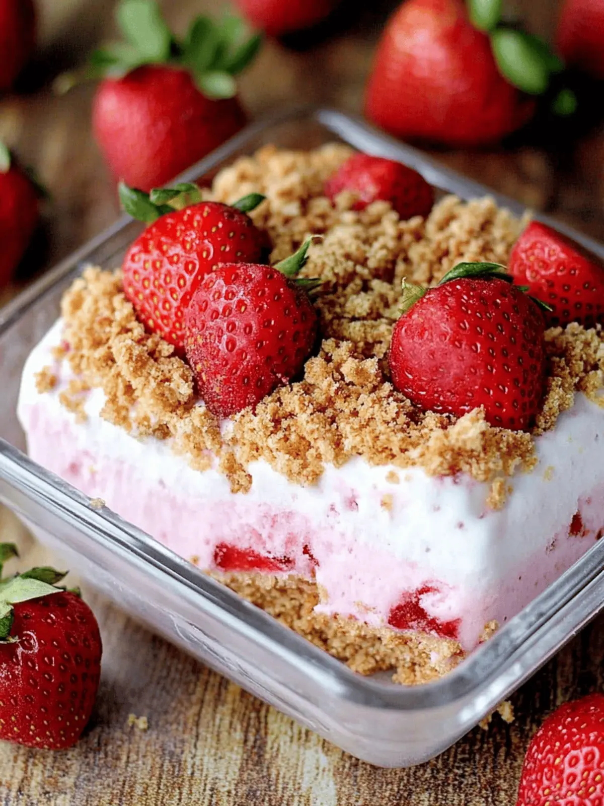 Easy Frozen Strawberry Dessert