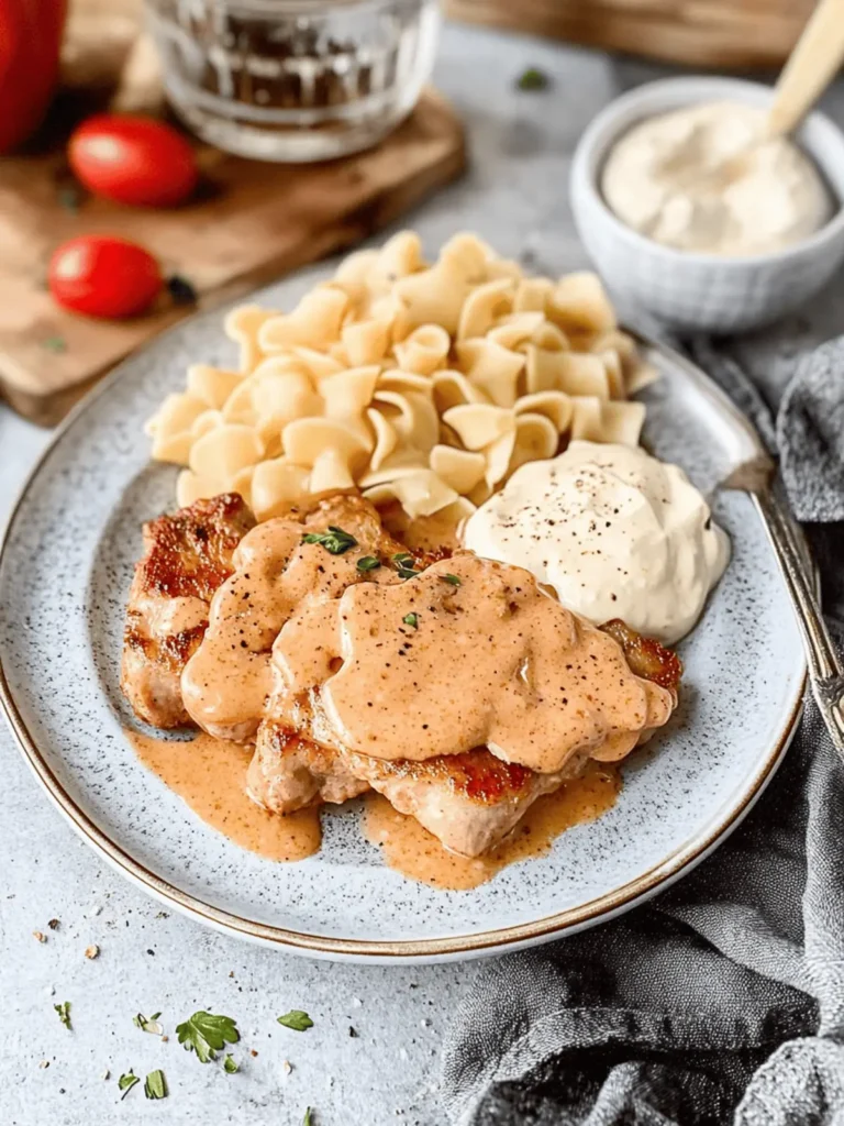 Hungarian Sour Cream Pork Chops (Sertés Paprikás)