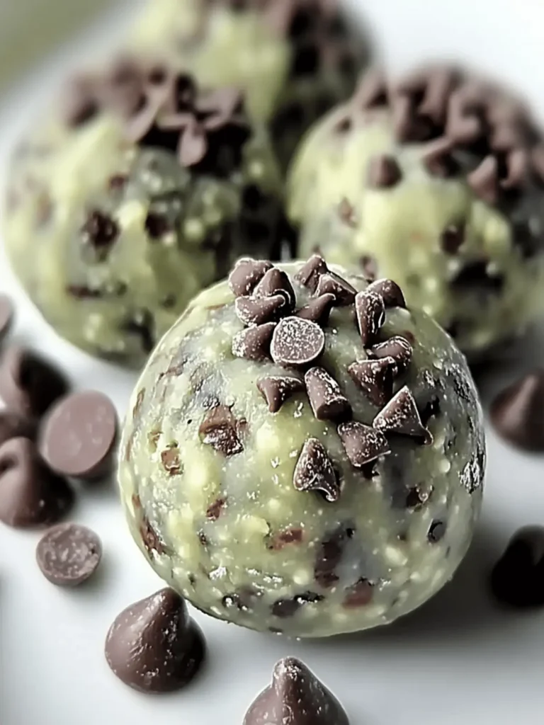Mint Chocolate Chip Protein Balls