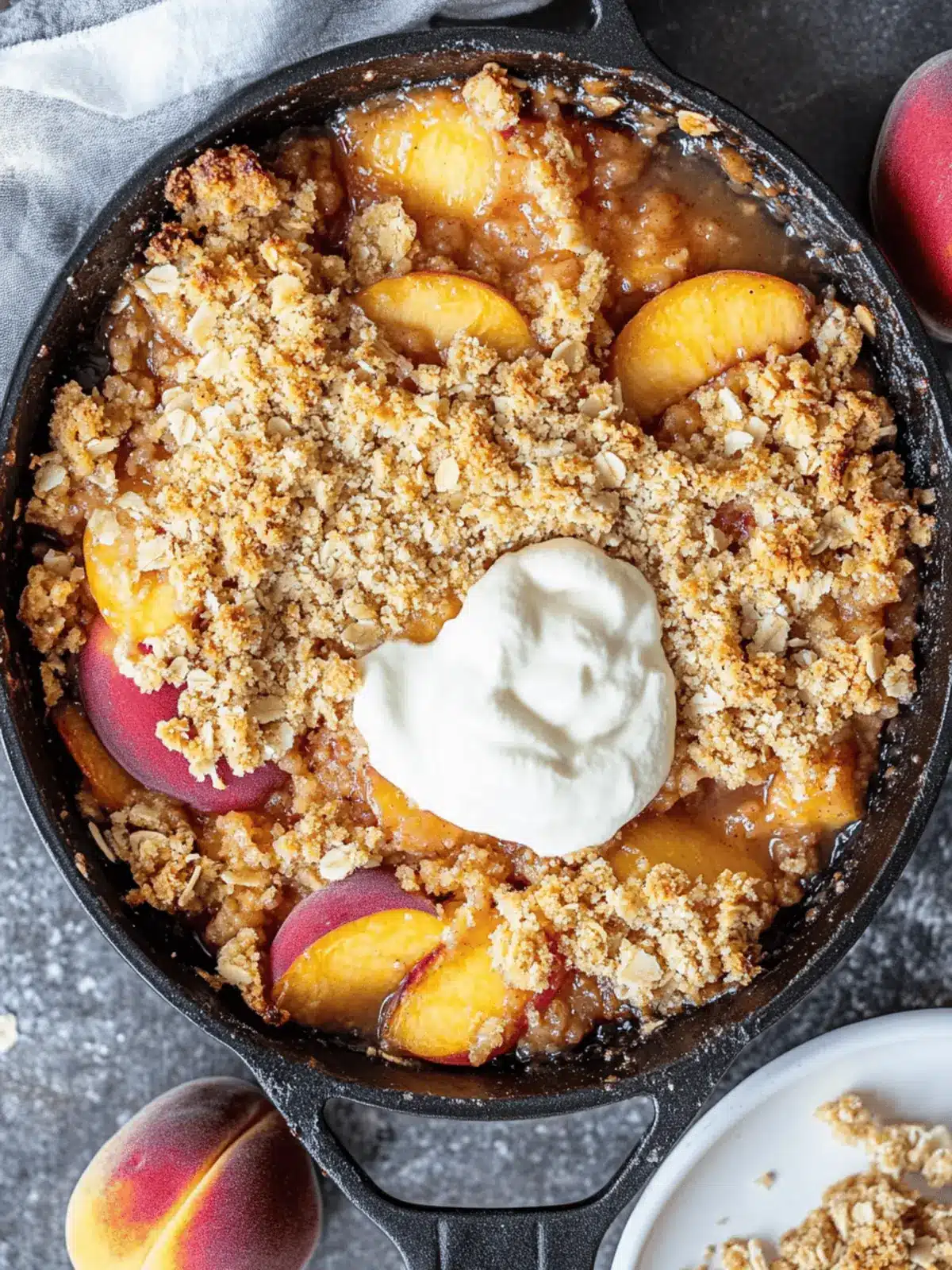 Easy Peach Crisp Recipe (Crispy & Juicy)