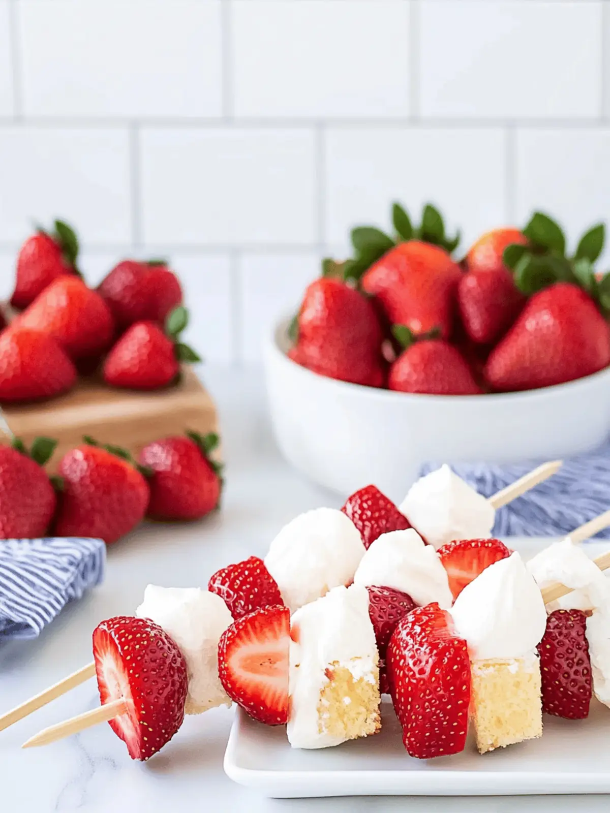 Strawberry Shortcake Kabobs – 2 Ways