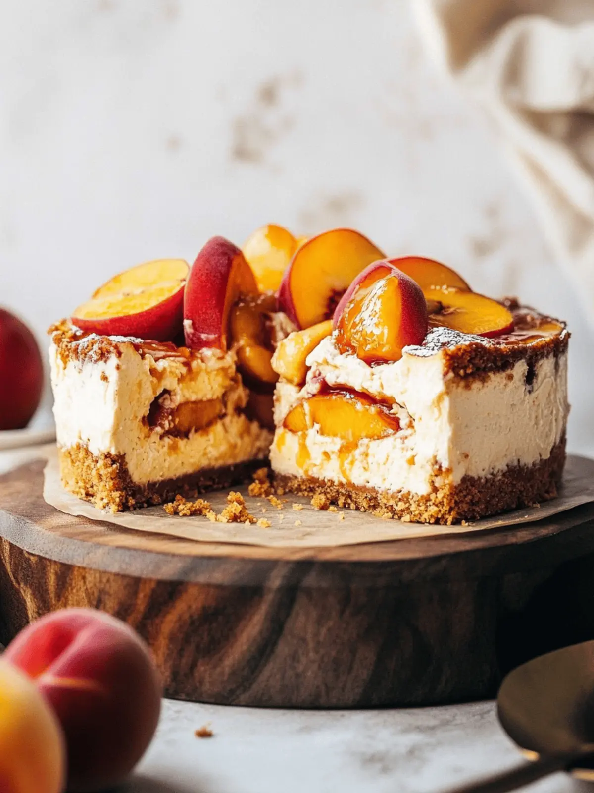 Peach Cobbler Cheesecake