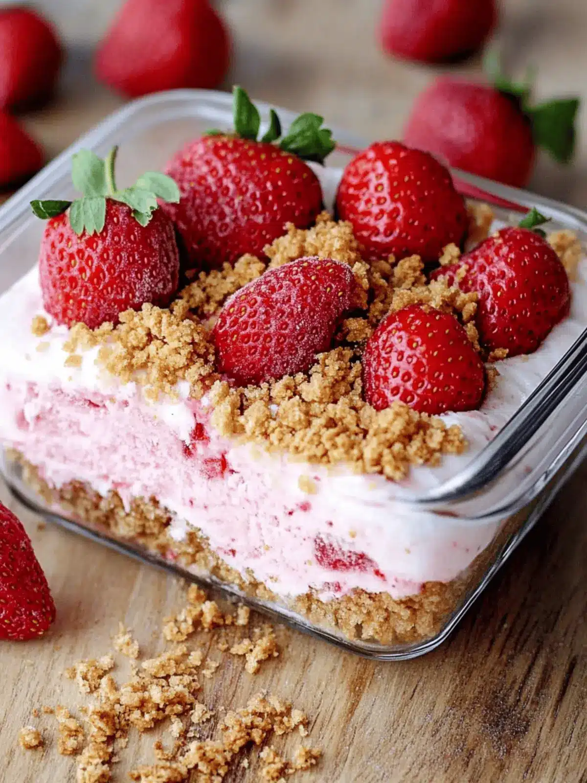 Easy Frozen Strawberry Dessert