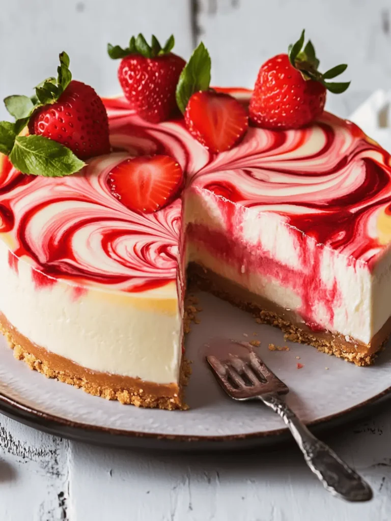 Strawberry Swirl Cheesecake Recipe