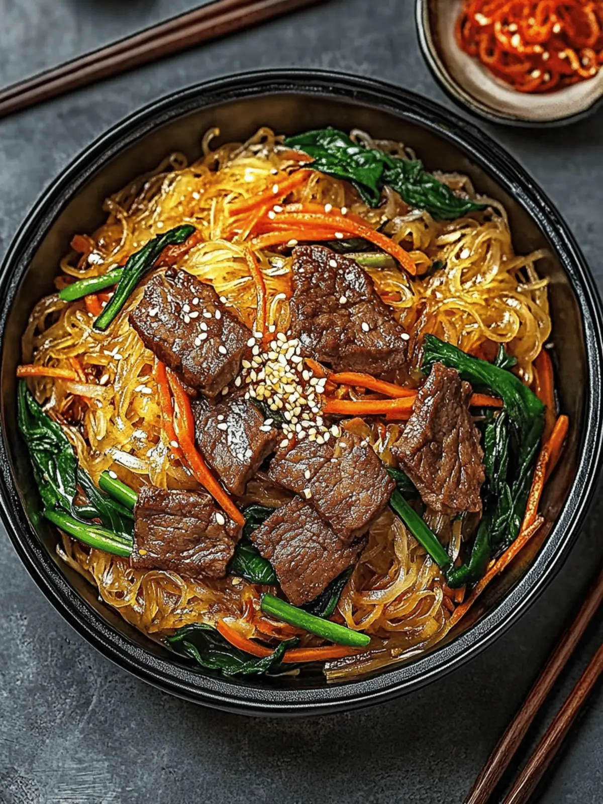 Delicious Japchae: Customize Your Korean Noodles Today!
