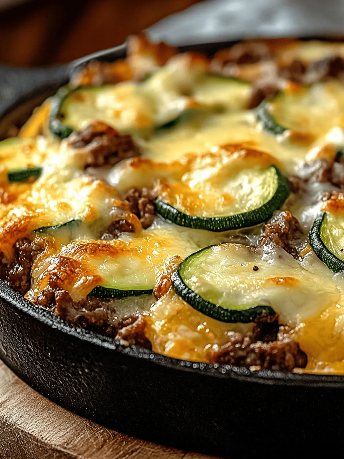 Cheesy Beef & Zucchini Casserole: A Low-Carb Family Favorite