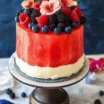 How to Make the Most Adorable Fresh Watermelon Cake with Summer Berries