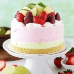 Key Lime Strawberry Coconut Ice Cream Cake Recipe
