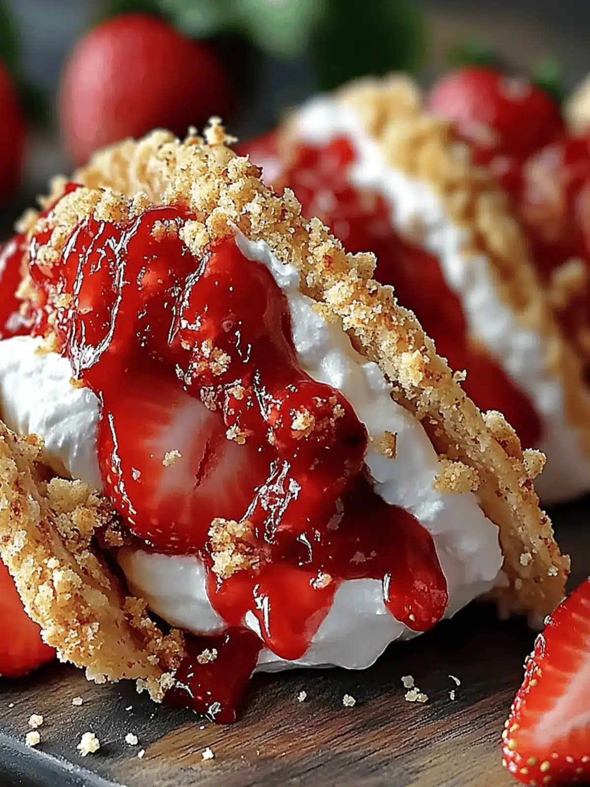 Strawberry Crunch Cheesecake Tacos
