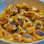 Cajun Chicken Tortellini with Garlic Sauce