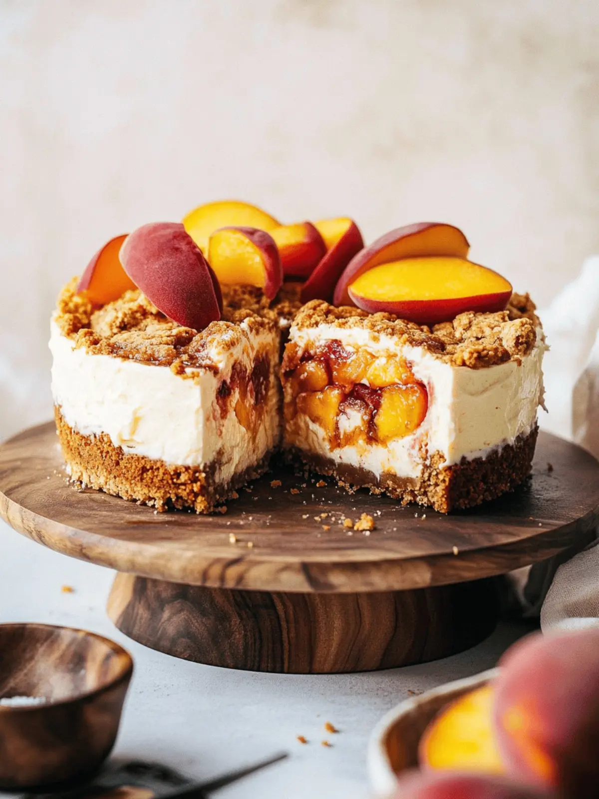 Peach Cobbler Cheesecake