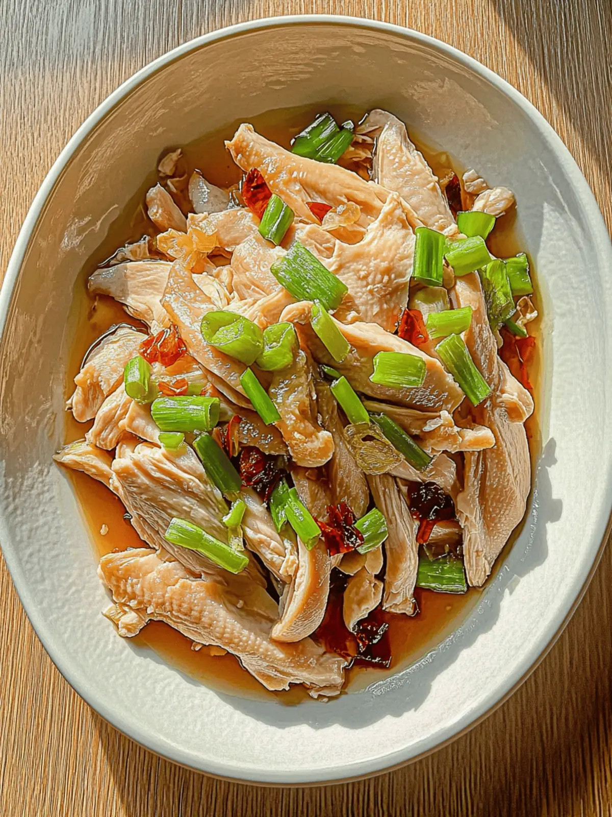 Chinese Steamed Chicken With Ginger Scallion Sauce