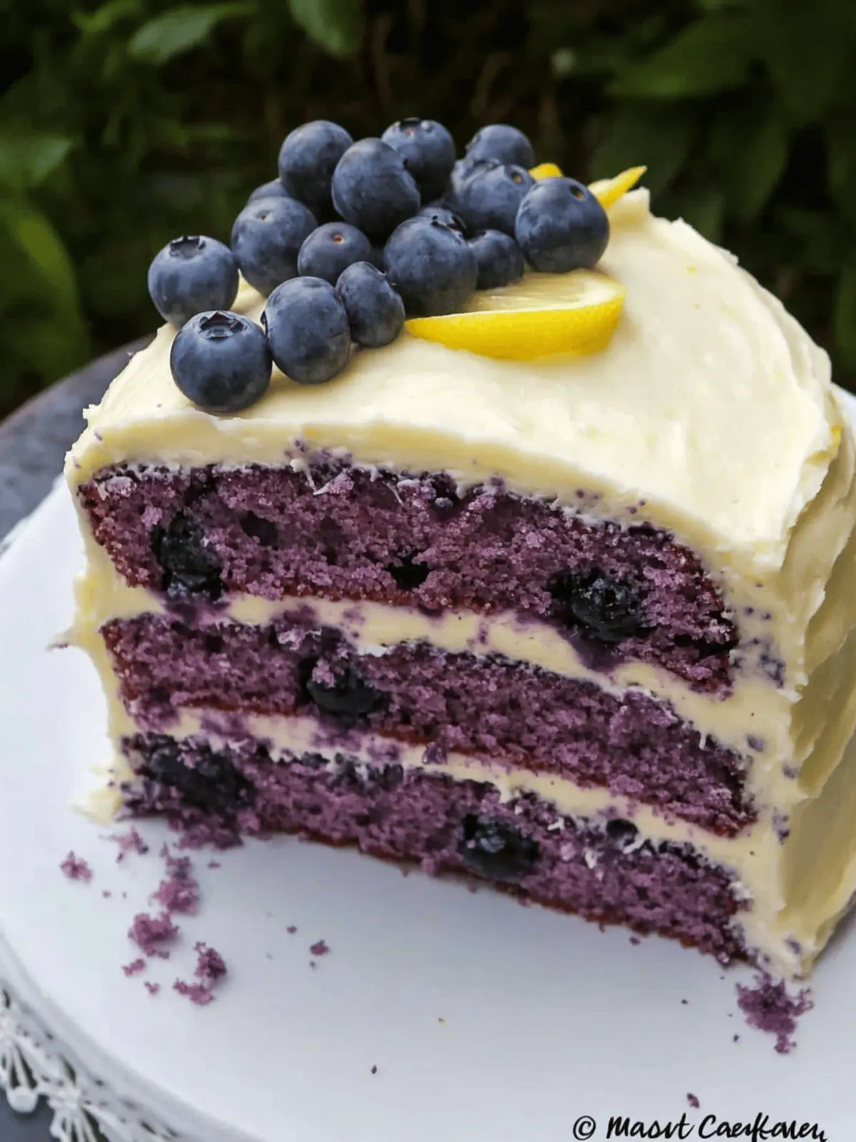 Blueberry Cake with Lemon Cream Cheese Frosting