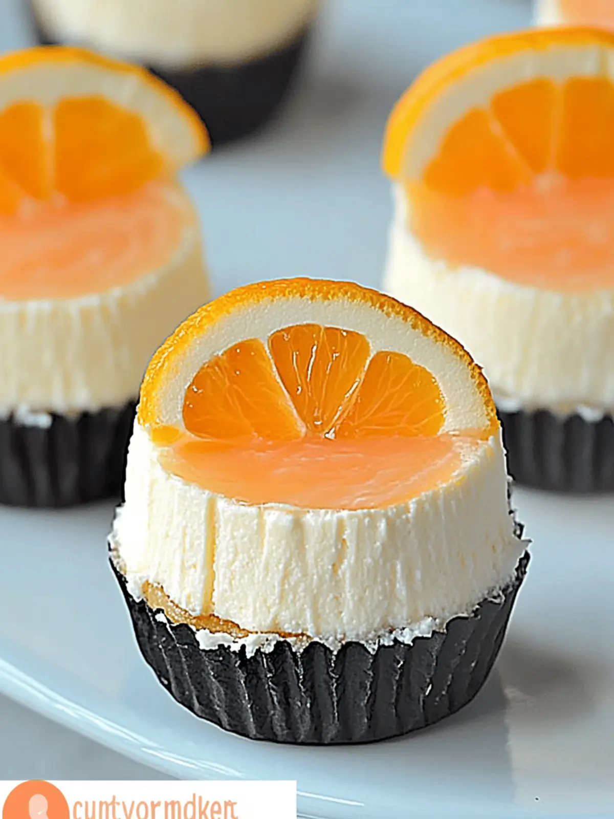Orange Creamsicle Mini Cheesecakes