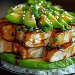 Teriyaki Chicken Avocado Rice