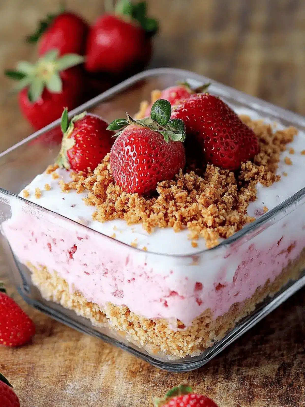 Easy Frozen Strawberry Dessert