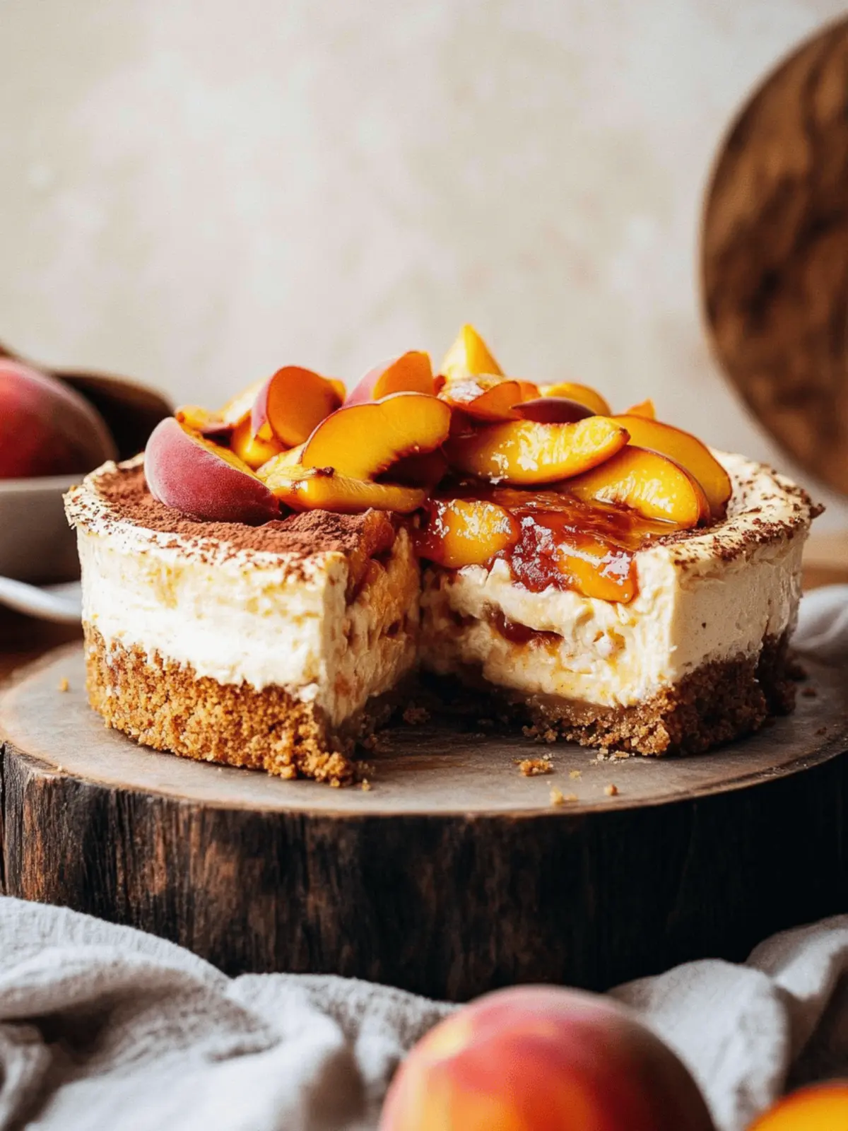 Peach Cobbler Cheesecake