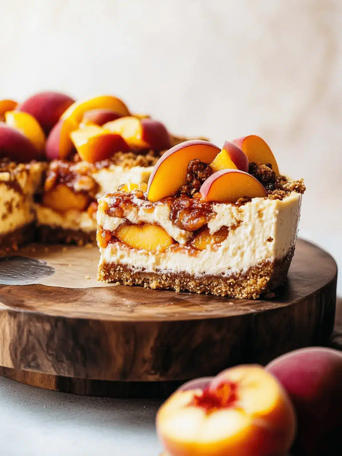 Peach Cobbler Cheesecake