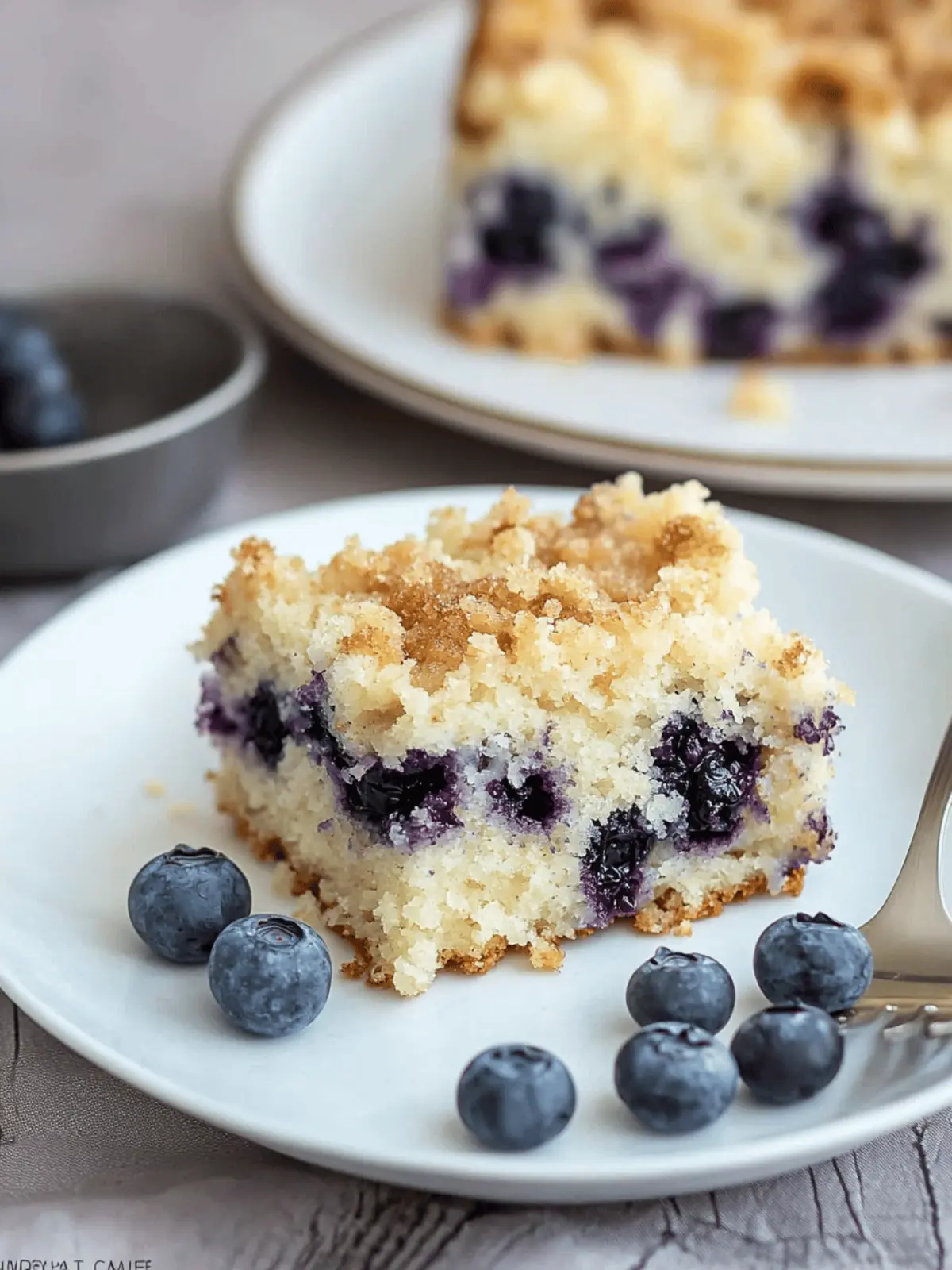 Irresistible Blueberry Crumb Cake with Cream Cheese Delight