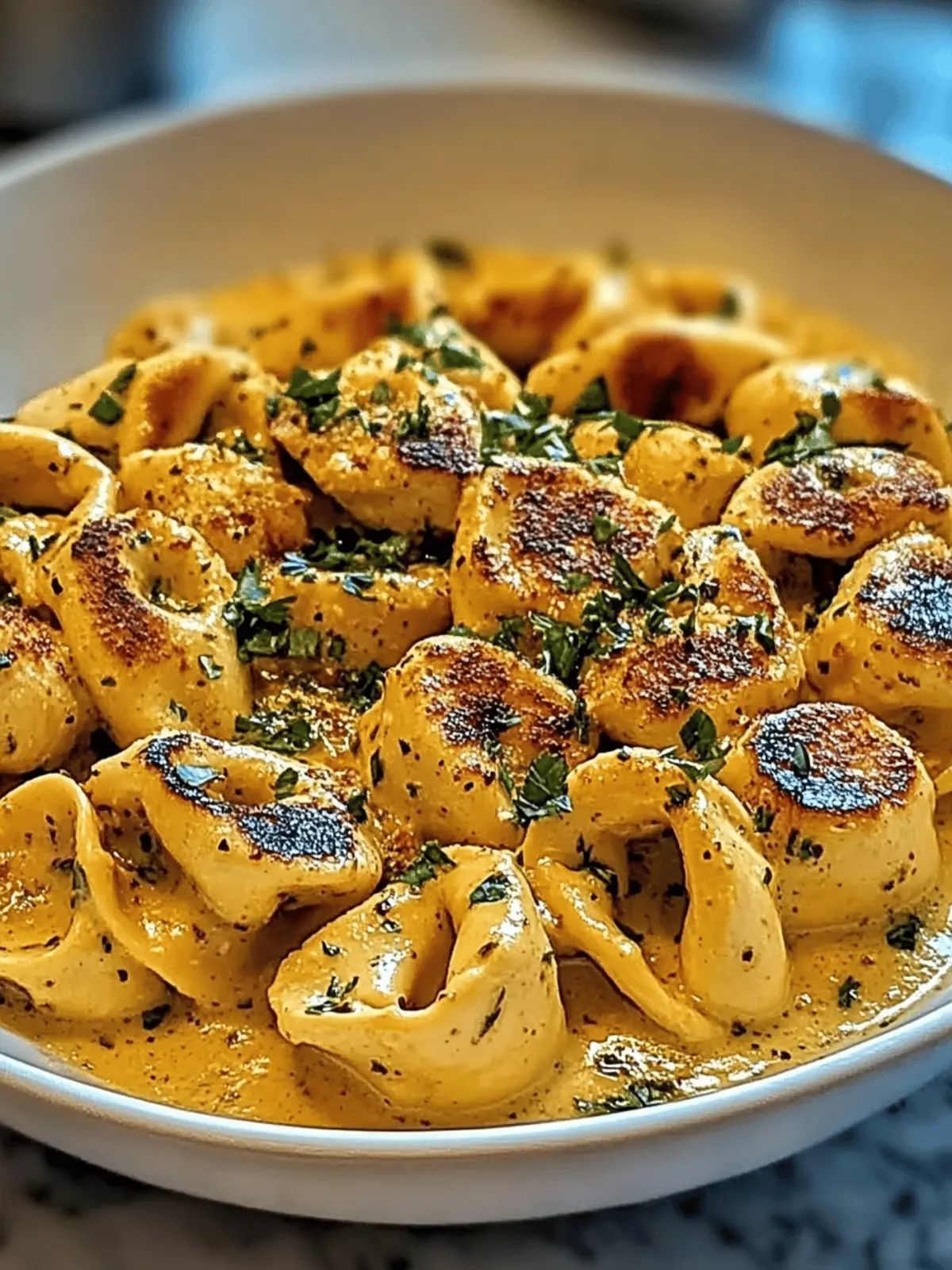 Delicious Cajun Chicken Tortellini with Garlic Sauce in 30 Minutes