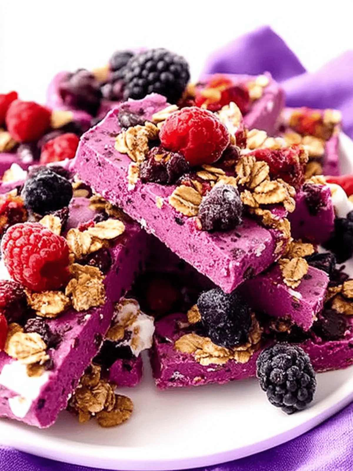 Berry Granola Yogurt Bark (toddler + kid approved)