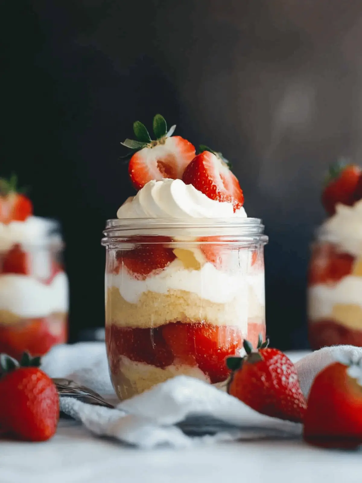 Easy Strawberry Shortcake Trifles