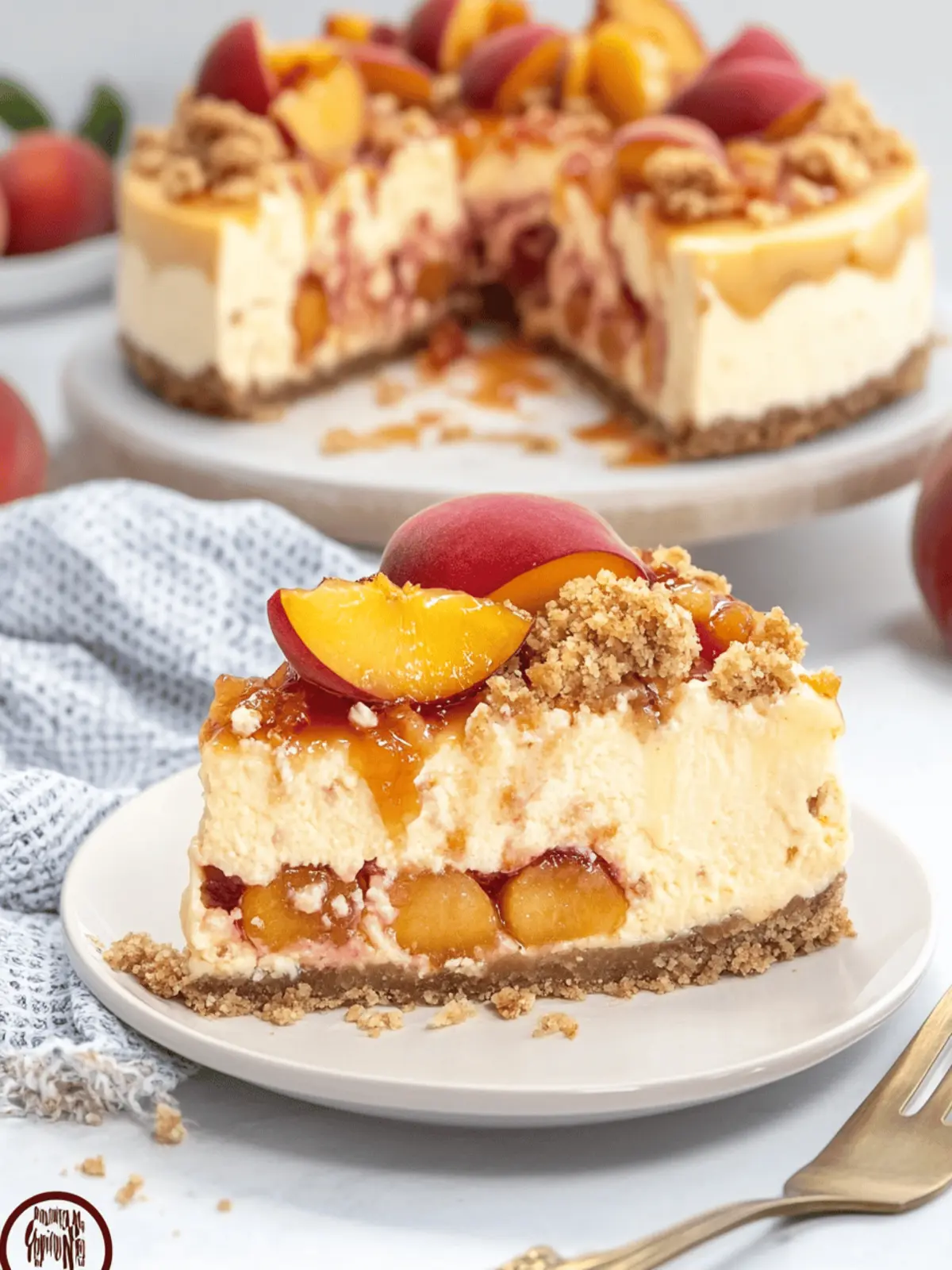Peach Cobbler Cheesecake