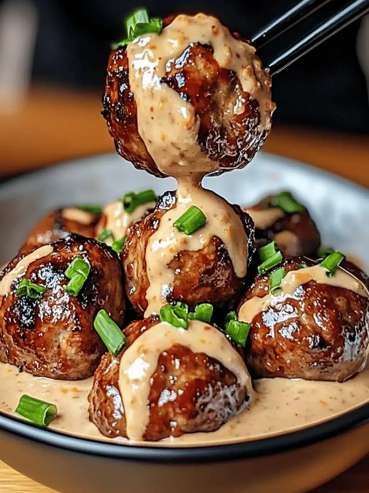Korean BBQ Meatballs with Spicy Mayo Dip