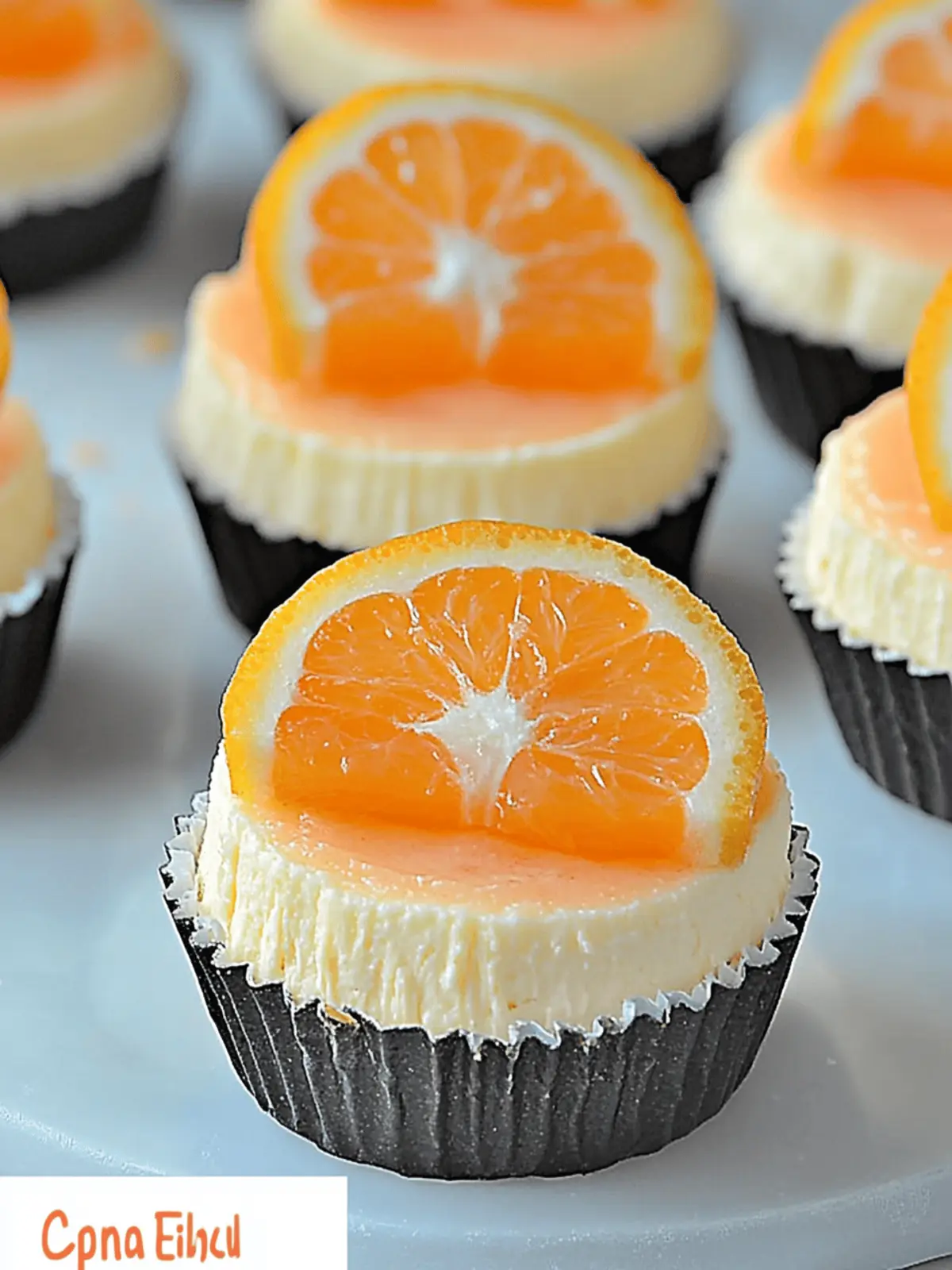 Orange Creamsicle Mini Cheesecakes
