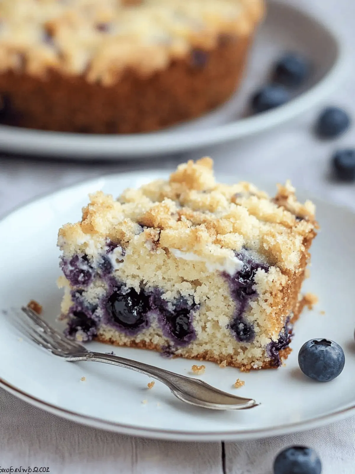 Blueberry Crumb Cake with Cream Cheese