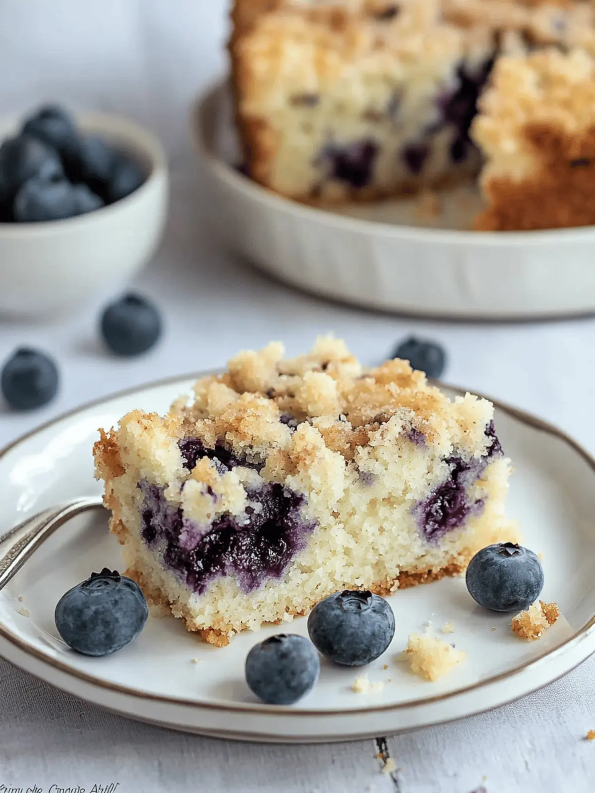 Irresistible Blueberry Crumb Cake with Cream Cheese Delight